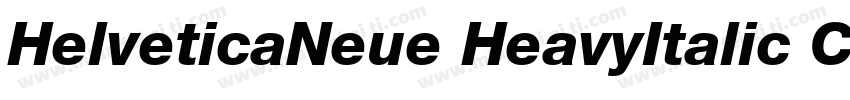 HelveticaNeue HeavyItalic Condens字体转换